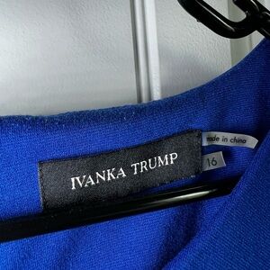 Ivanka Trump royal blue dress with ruched side